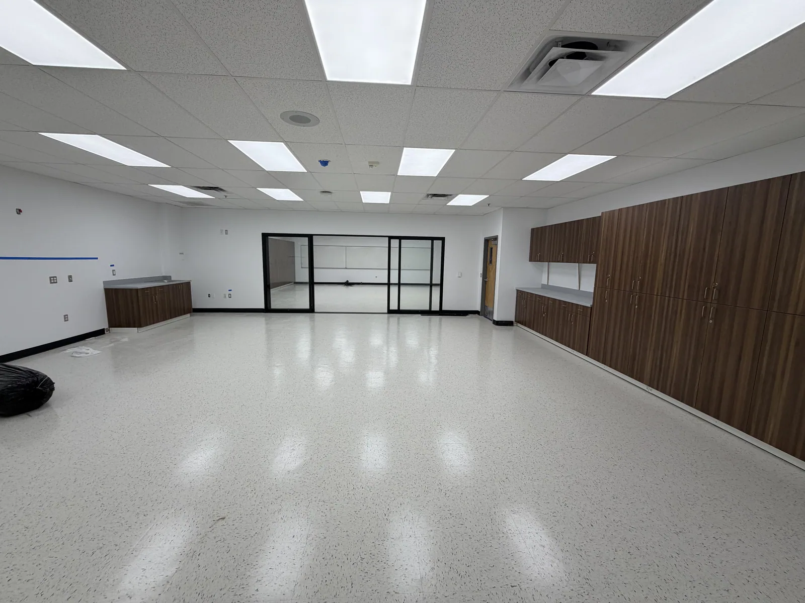 Wide view of coordinated office cabinetry